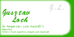gusztav loch business card